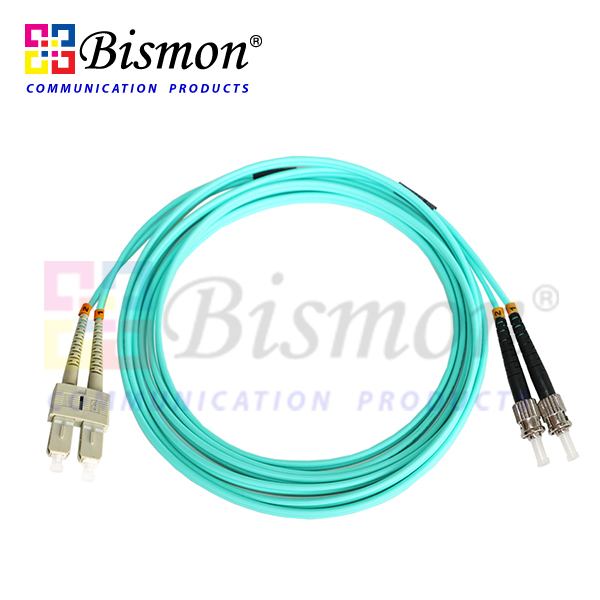 ST-SC-Patch-Cord-Fiber-optic-Duplex-Multi-Mode-50-125um-10GB-OM3-2-3-5-10-Meters